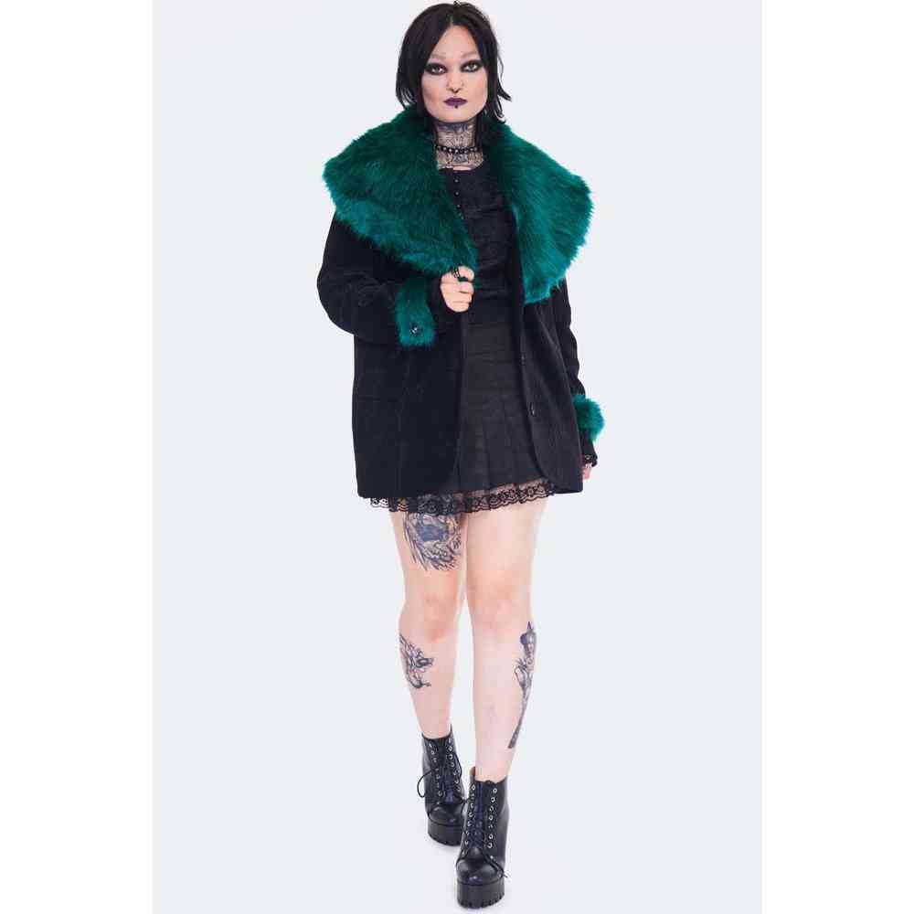 Jawbreaker - Corduroy With Fur Collar Blazerjacke - Schwarz
